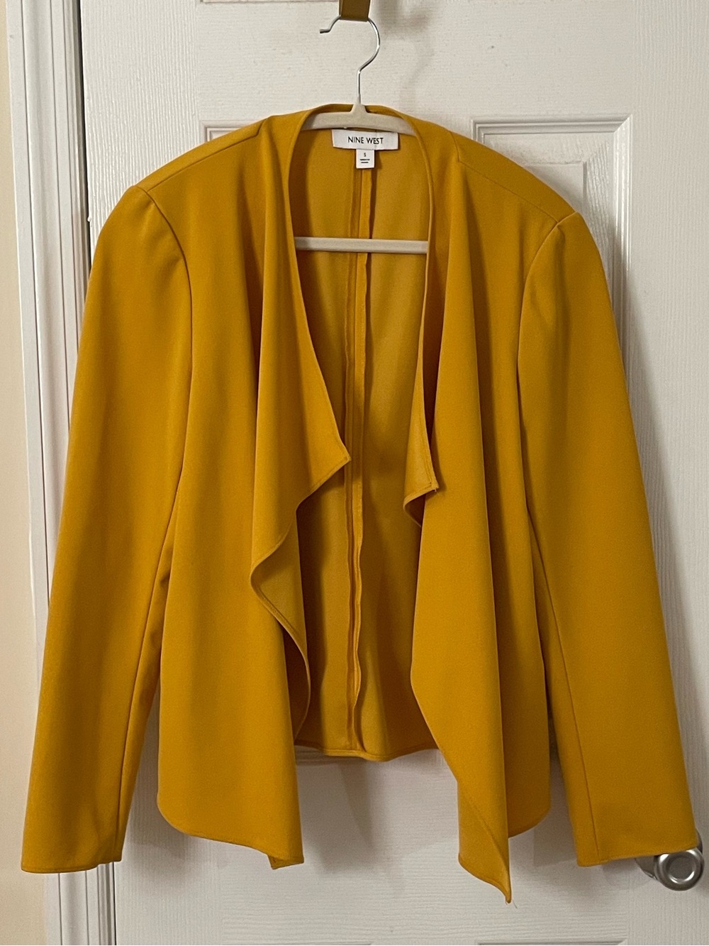 Nine West Women's Mustard Drape Front Jacket